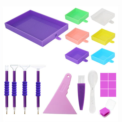 🔥NEW🔥 Multifunctional 6-Grid Diamond Sorting Tray with Pen Kits