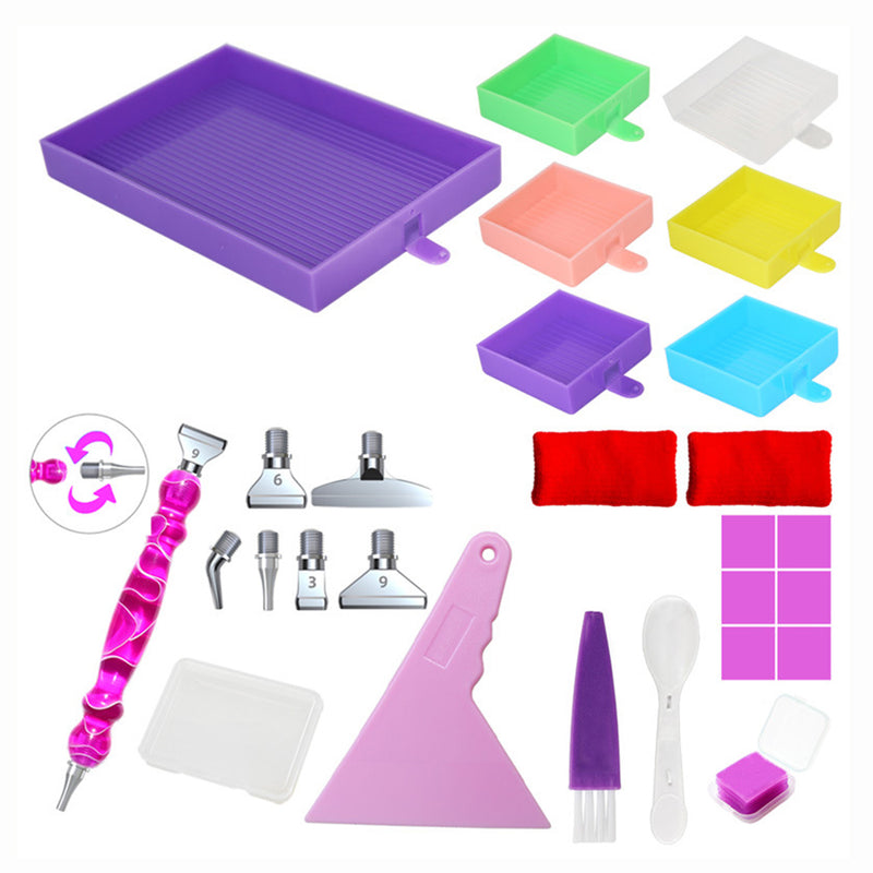 🔥NEW🔥 Multifunctional 6-Grid Diamond Sorting Tray with Pen Kits