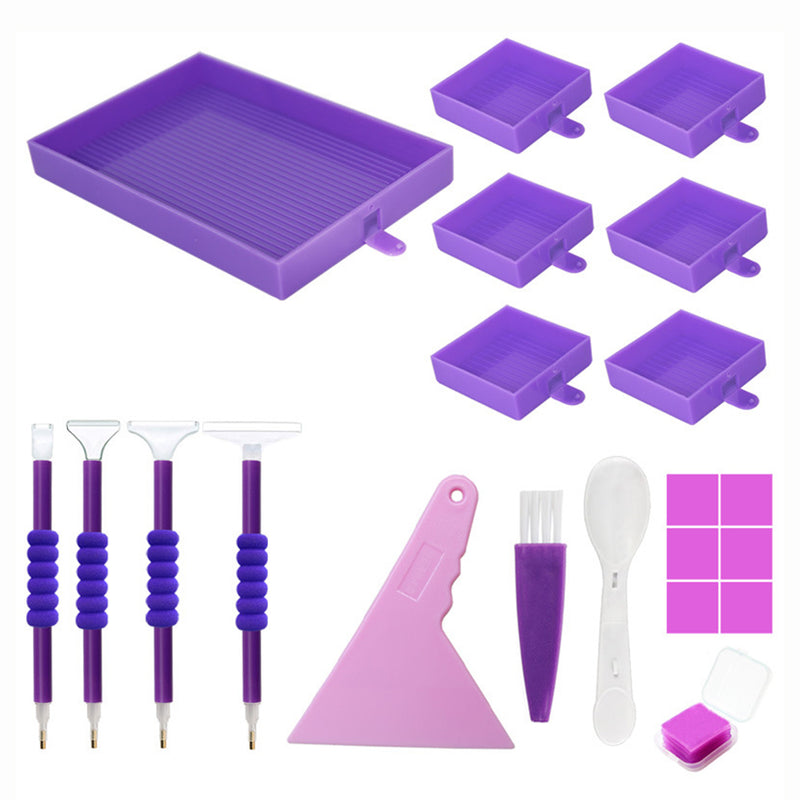 🔥NEW🔥 Multifunctional 6-Grid Diamond Sorting Tray with Pen Kits