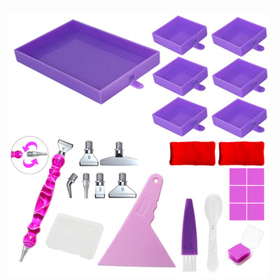 🔥NEW🔥 Multifunctional 6-Grid Diamond Sorting Tray with Pen Kits