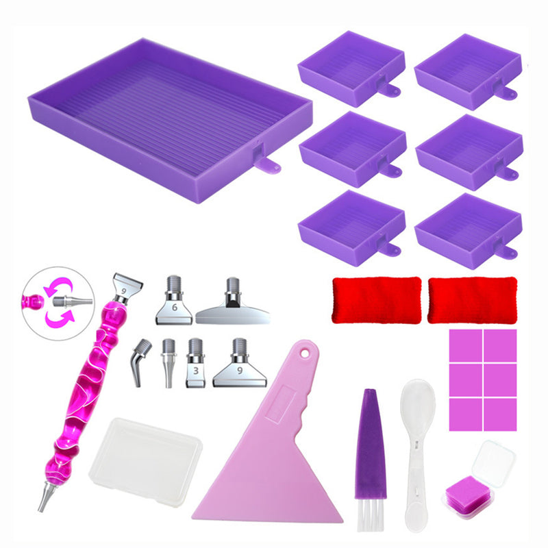 🔥NEW🔥 Multifunctional 6-Grid Diamond Sorting Tray with Pen Kits