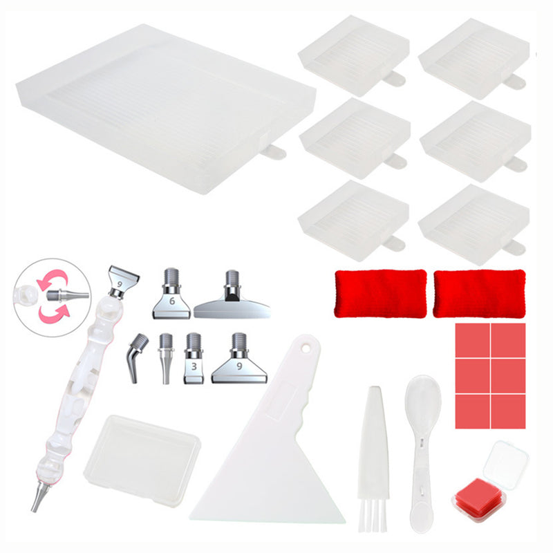 🔥NEW🔥 Multifunctional 6-Grid Diamond Sorting Tray with Pen Kits