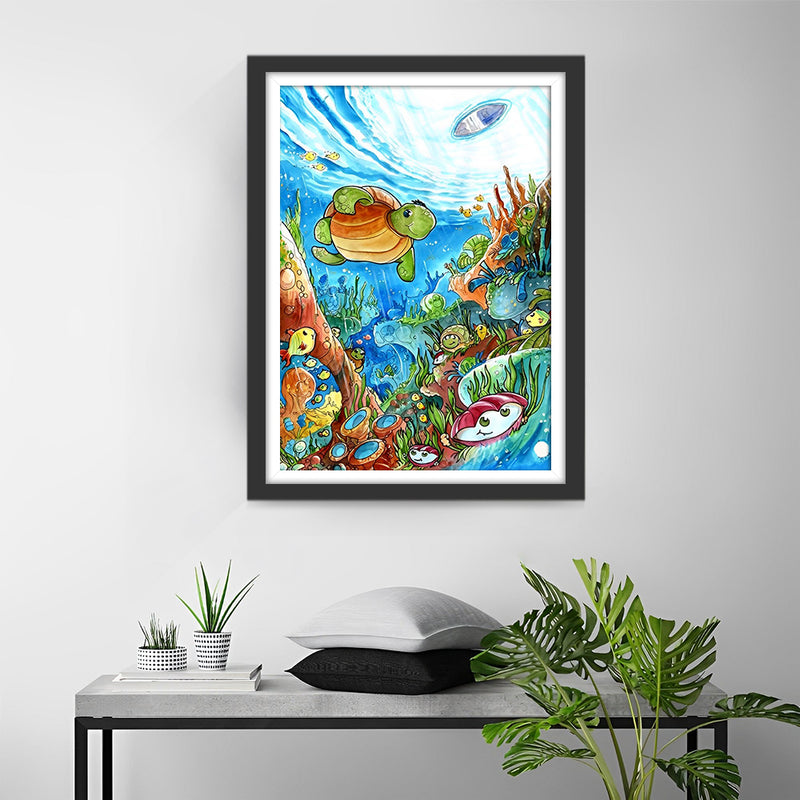 Cute Cartoon Turtle Diamond Painting