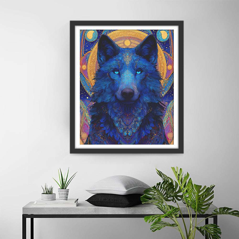 A Magnificent Blue Wolf Diamond Painting