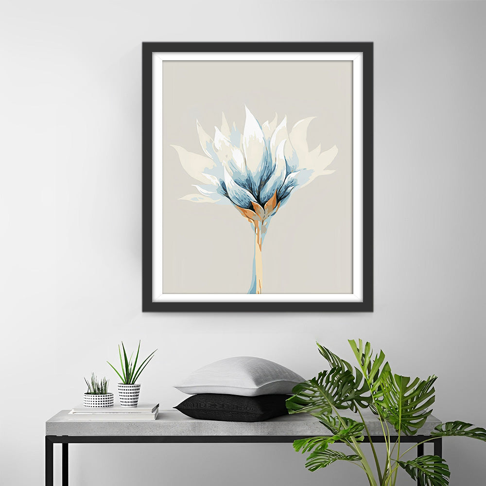 A Pure White Lotus Diamond Painting