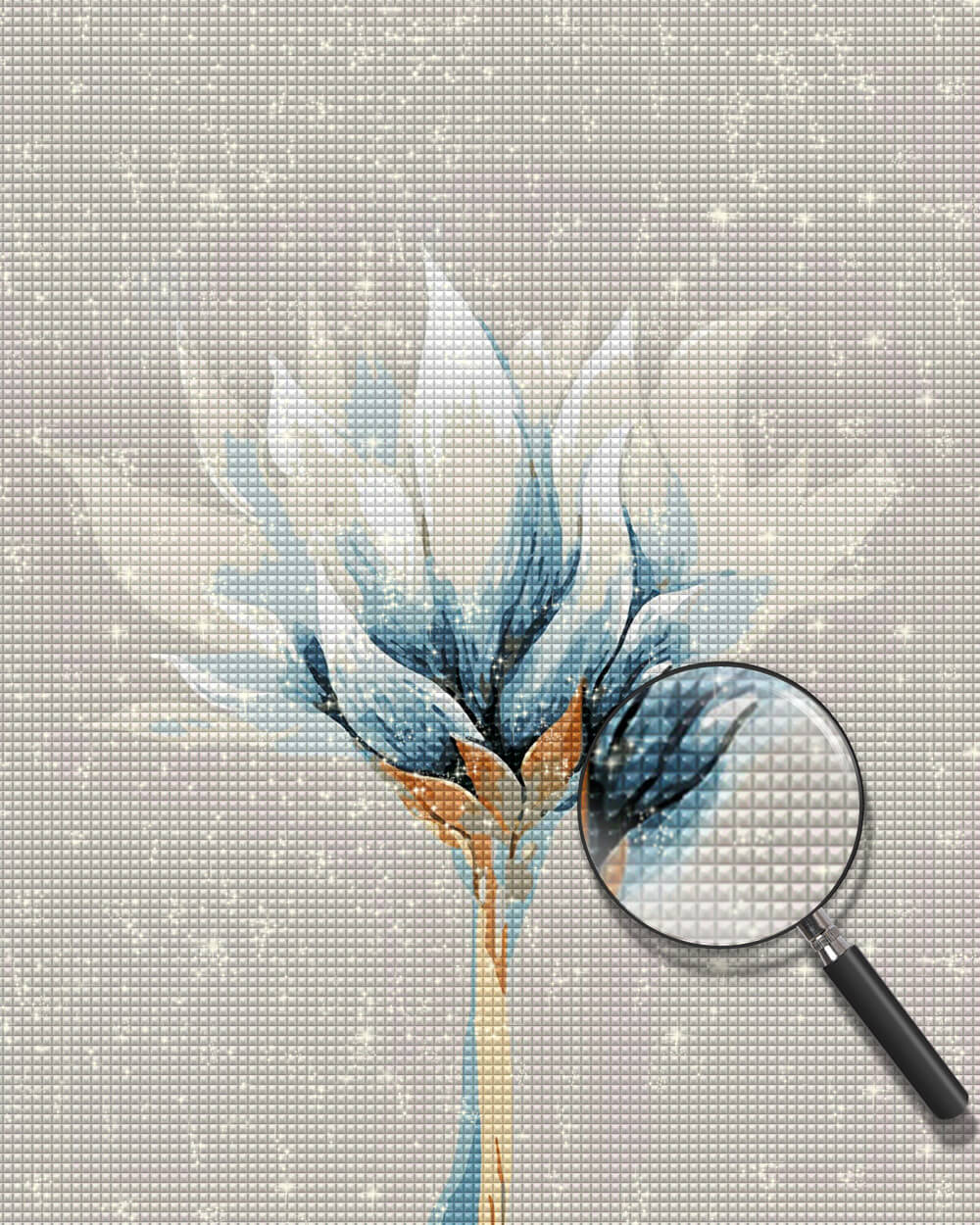 A Pure White Lotus Diamond Painting