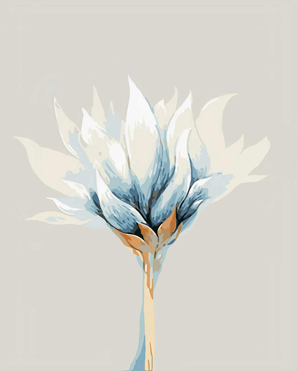 A Pure White Lotus Diamond Painting