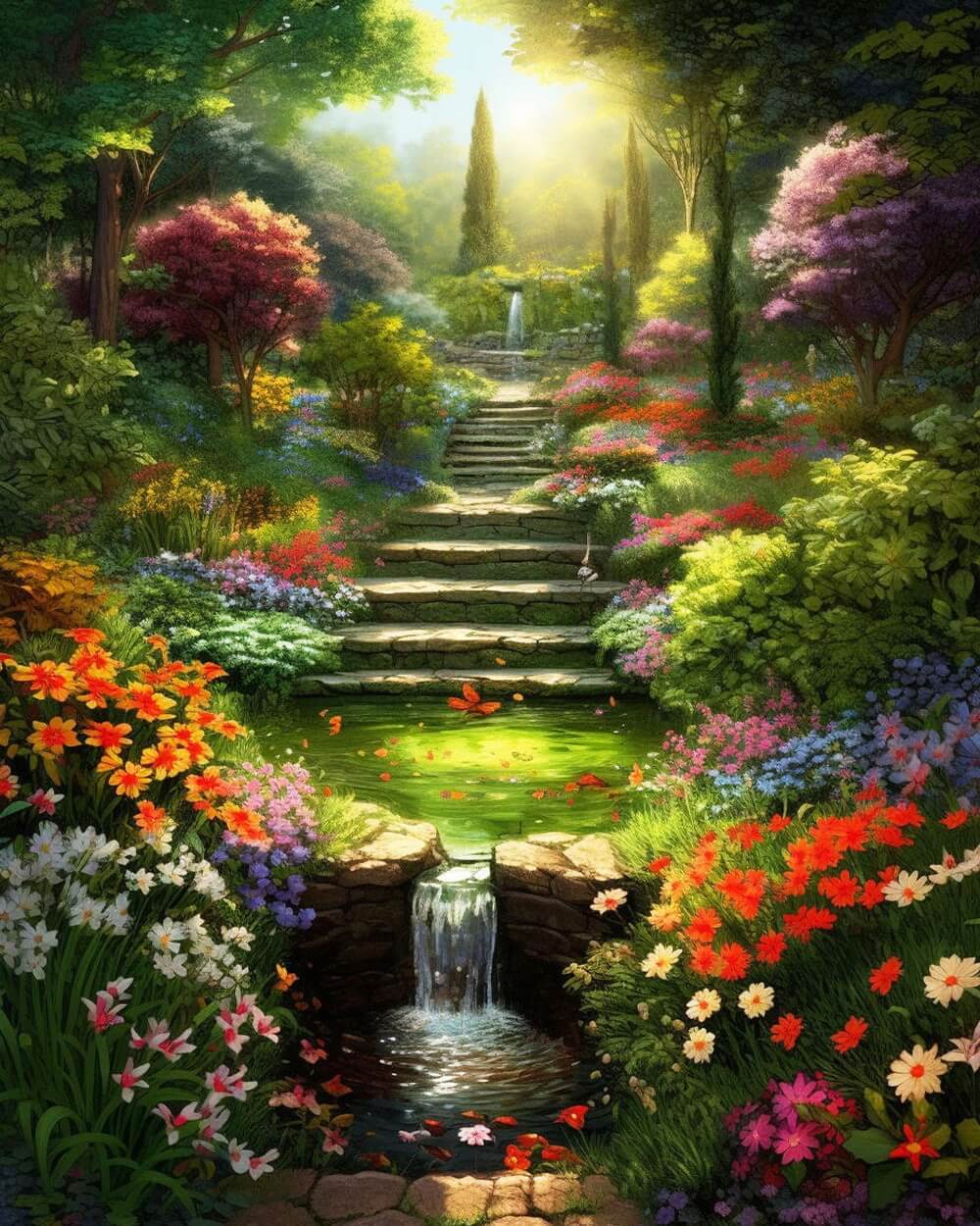 A Quiet and Beautiful Garden Diamond Painting