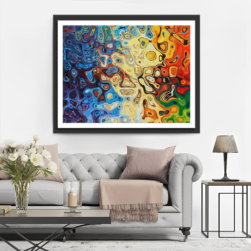 Abstract Art Colorful Water Diamond Painting