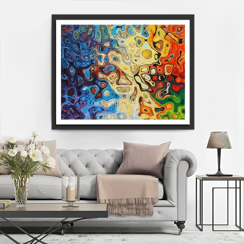 Abstract Art Colorful Water Diamond Painting