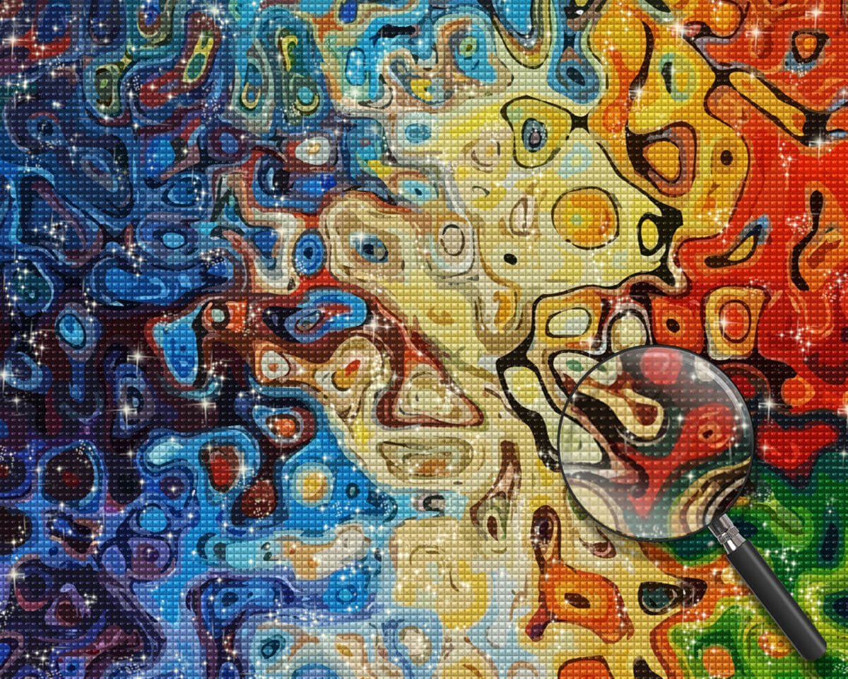 Abstract Art Colorful Water Diamond Painting