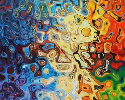 Abstract Art Colorful Water Diamond Painting