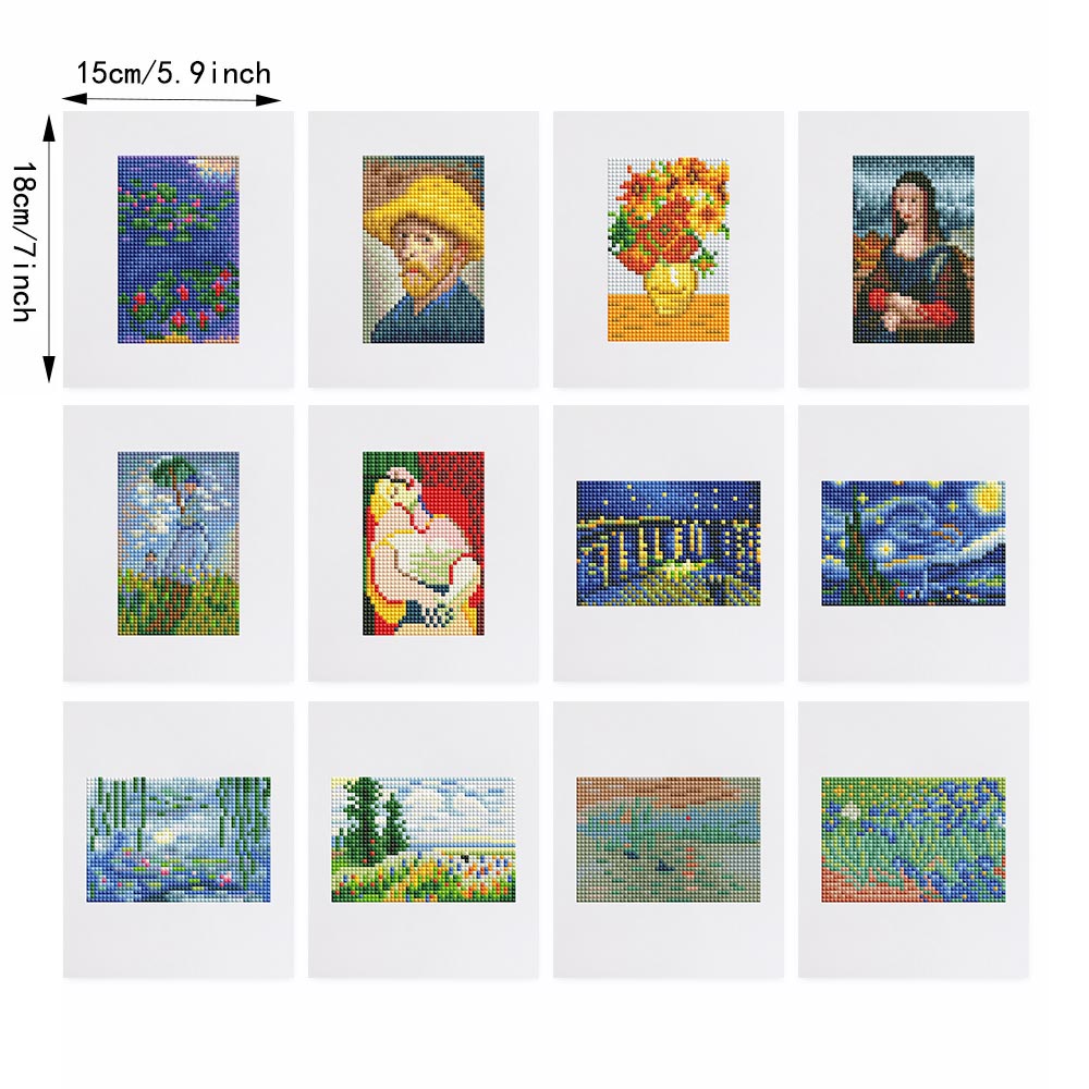 Abstract Art Representative Paintings 12Pcs - Mini Diamond Painting Kit