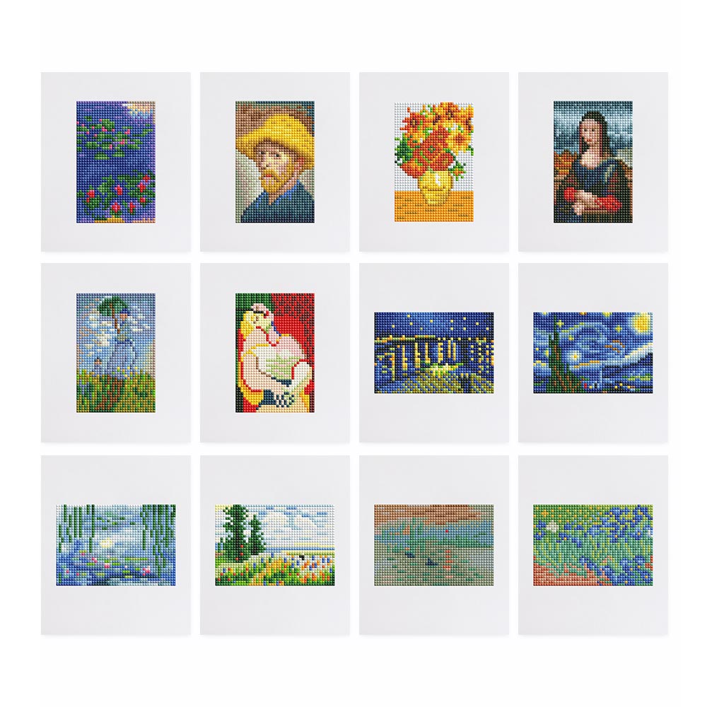 Abstract Art Representative Paintings 12Pcs - Mini Diamond Painting Kit