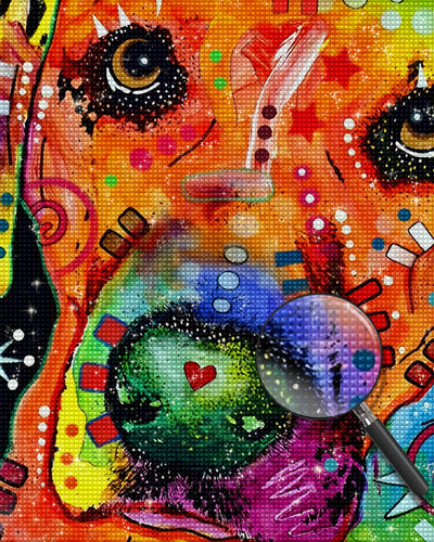 Abstract Dog Pop Art Diamond Painting