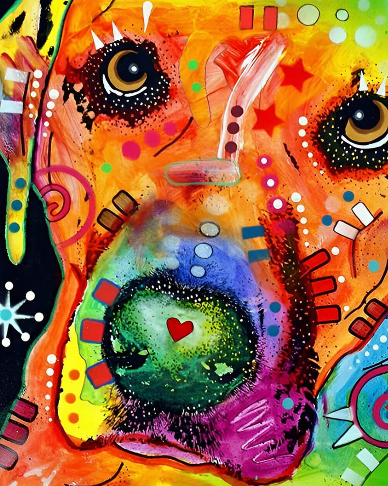 Abstract Dog Pop Art Diamond Painting