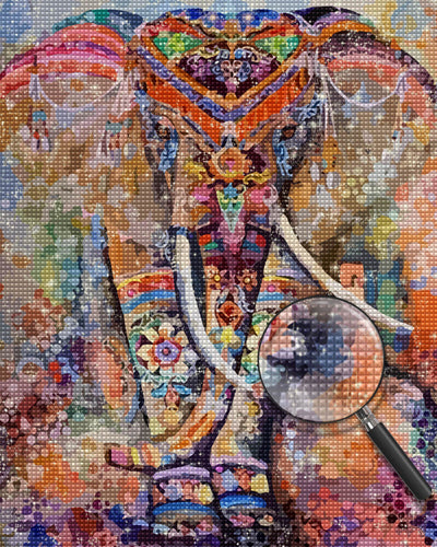 Abstract Flower Elephant Diamond Painting