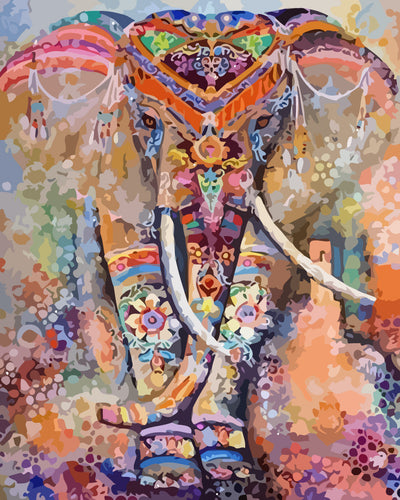 Abstract Flower Elephant Diamond Painting