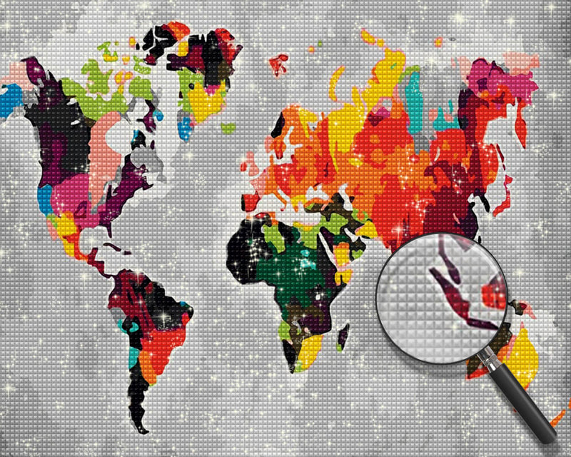 Abstract Map Diamond Painting