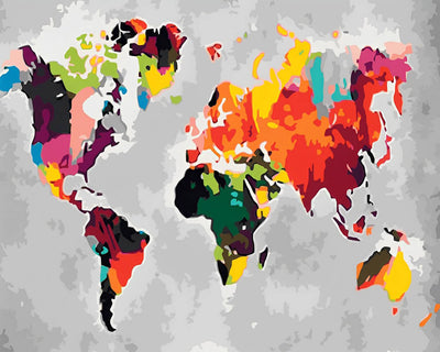 Abstract Map Diamond Painting