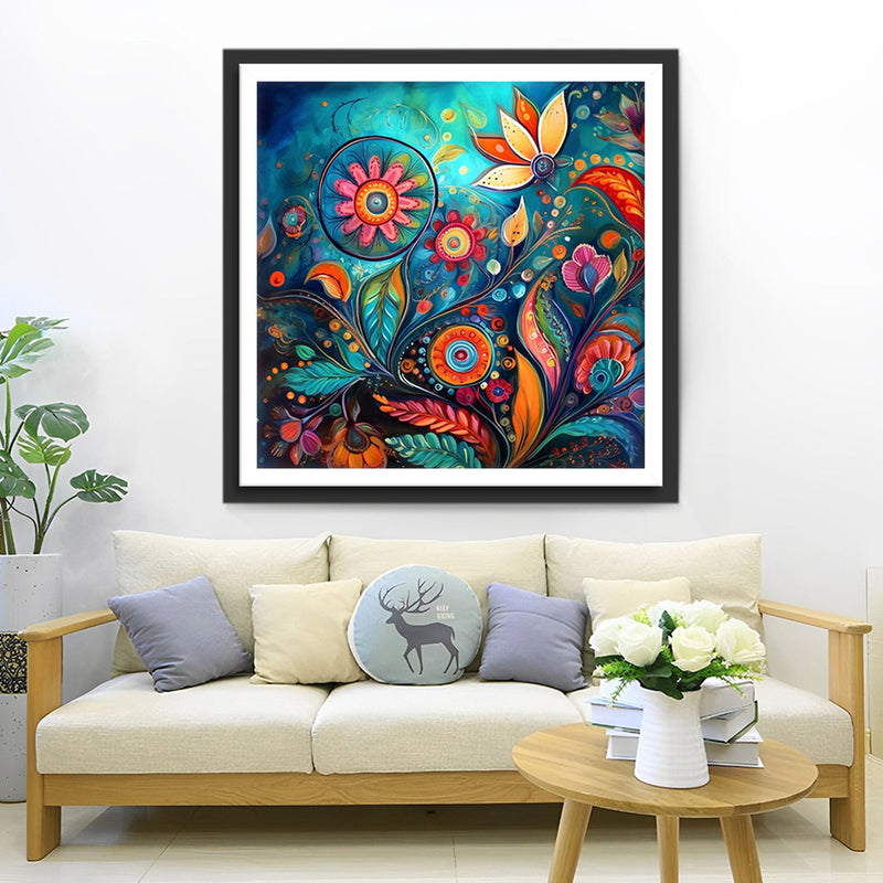 Abstract Rotating Flower Diamond Painting
