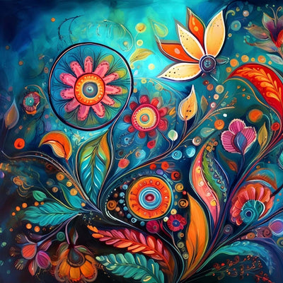 Abstract Rotating Flower Diamond Painting