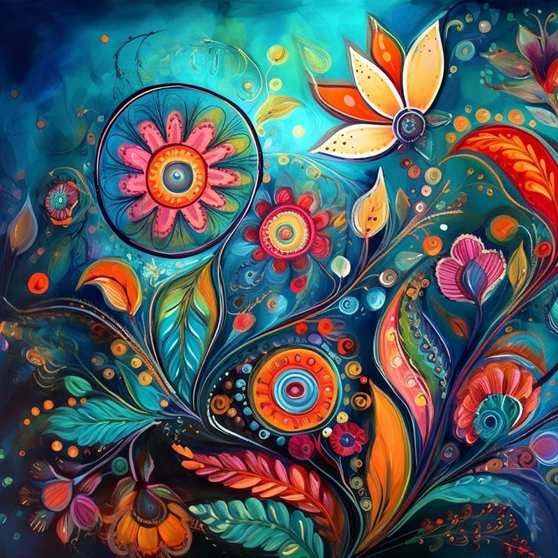Abstract Rotating Flower Diamond Painting