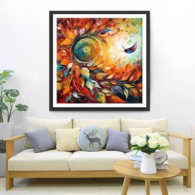 Abstract Rotating Leaves Diamond Painting