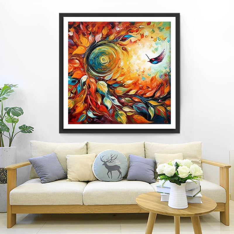 Abstract Rotating Leaves Diamond Painting