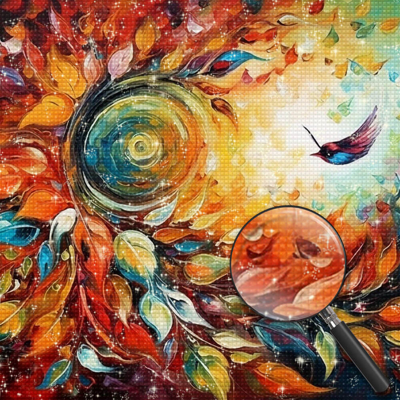 Abstract Rotating Leaves Diamond Painting