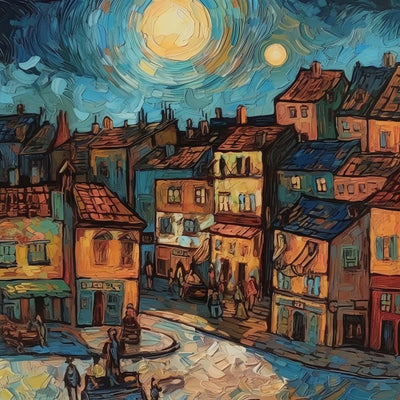 Abstract Style City Diamond Painting