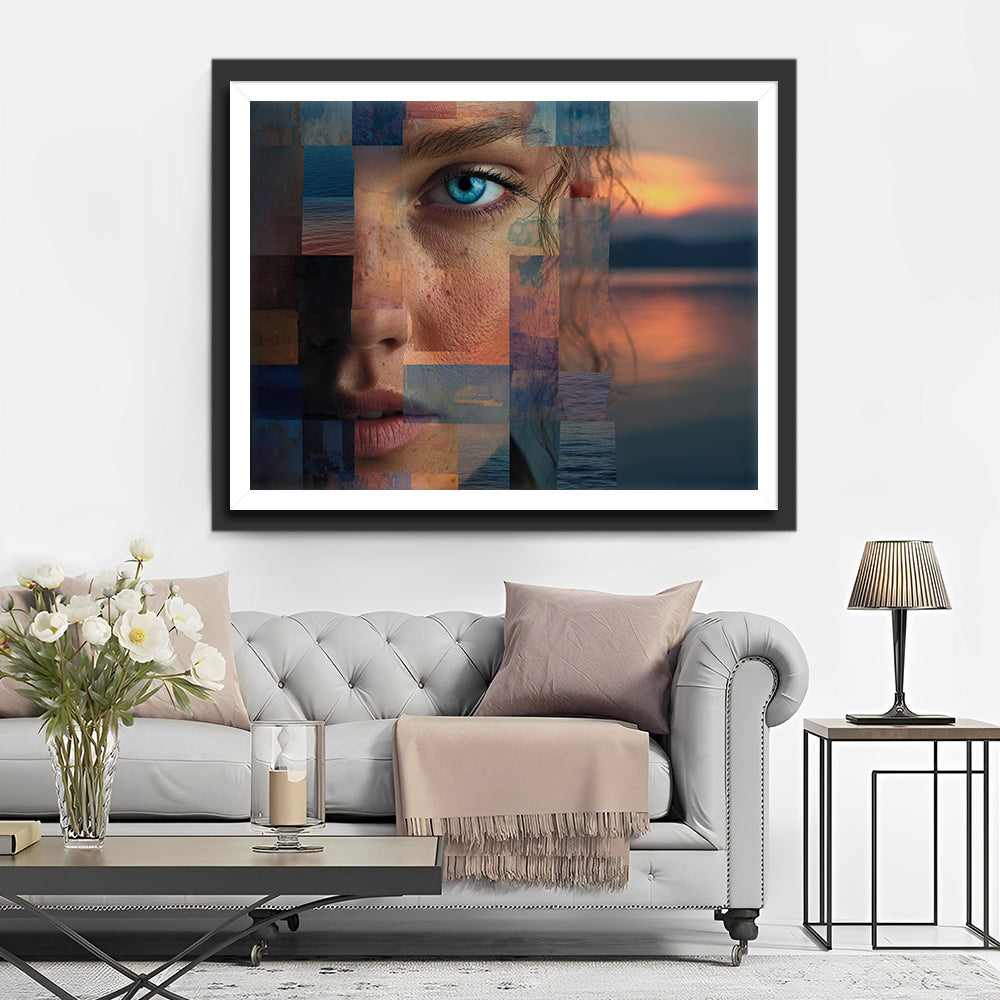 Abstract Woman and Sea Diamond Painting