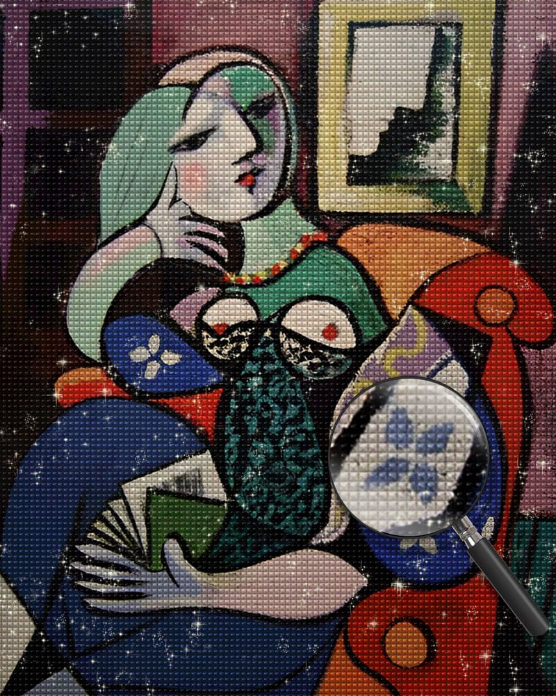 Abstract Woman on the Sofa Diamond Painting