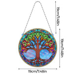 Acrylic Colorful Tree of Life Diamond Painting Hanging Pendant