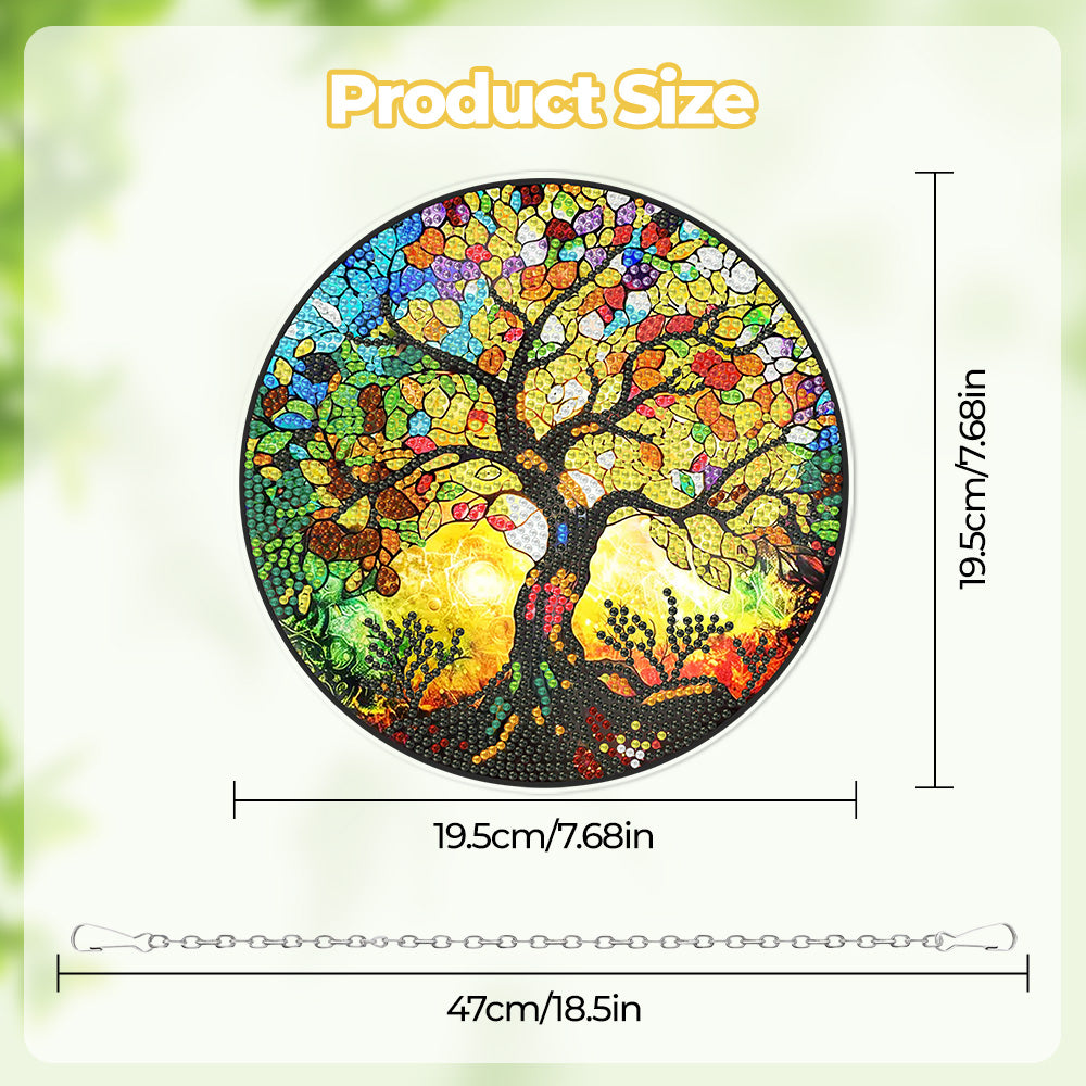 Acrylic Flourishing Tree of Life Diamond Painting Hanging Pendant