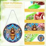 Acrylic Golden Queen Bee Diamond Painting Hanging Pendant