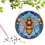 Acrylic Golden Queen Bee Diamond Painting Hanging Pendant