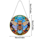 Acrylic Industrious Bee Diamond Painting Hanging Pendant
