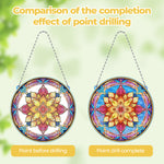 Acrylic Mandala Lotus Flower Diamond Painting Hanging Pendant