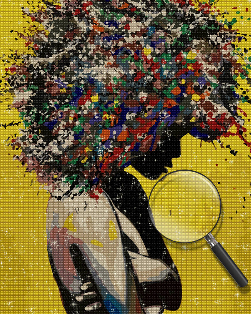 Afro Hairstyles for African Women Diamond Painting