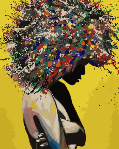 Afro Hairstyles for African Women Diamond Painting
