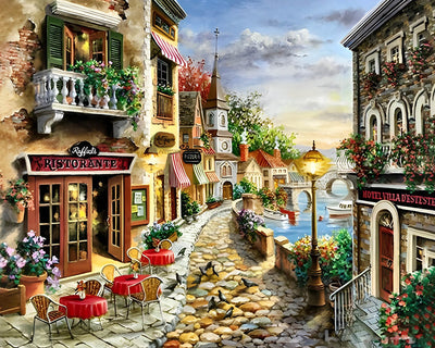 Afternoon Restaurant Diamond Painting