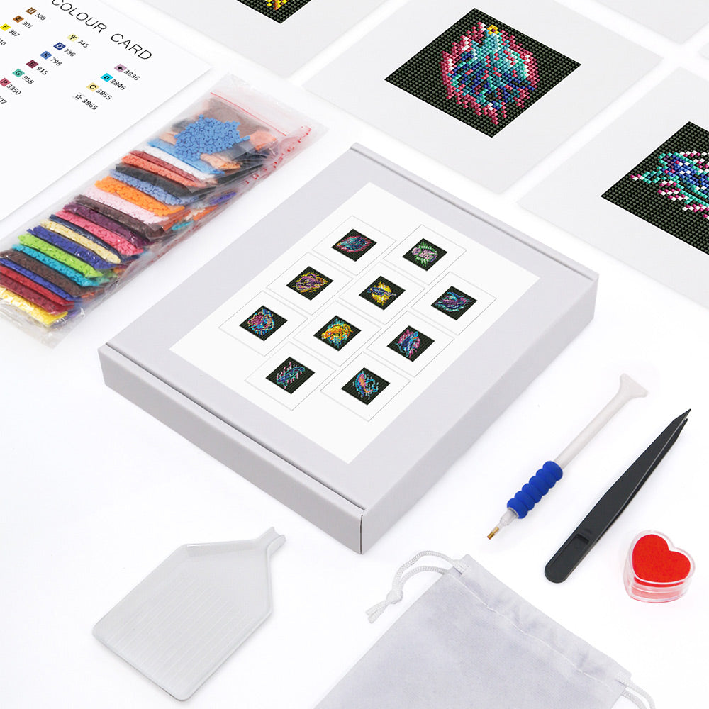 Animals Series 10Pcs - Mini Diamond Painting Kit