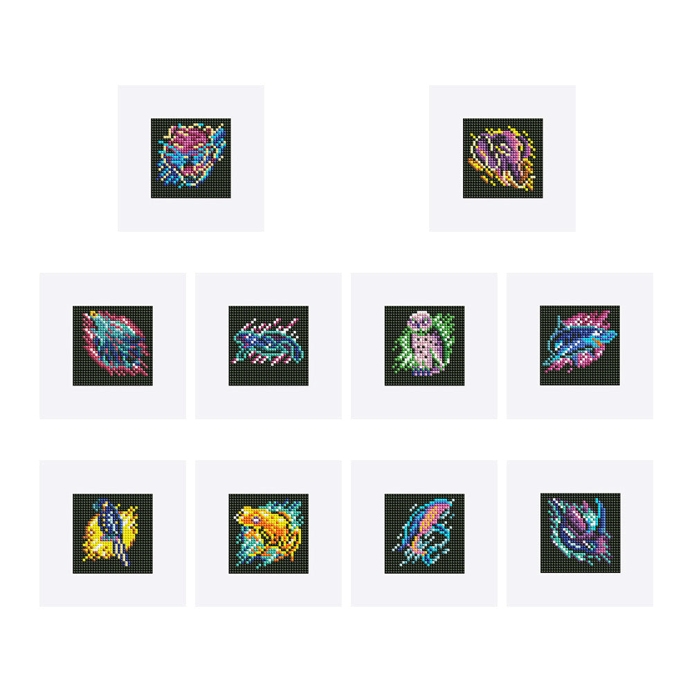 Animals Series 10Pcs - Mini Diamond Painting Kit