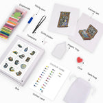 Astronauts and the Moon 12Pcs - Mini Diamond Painting Kit