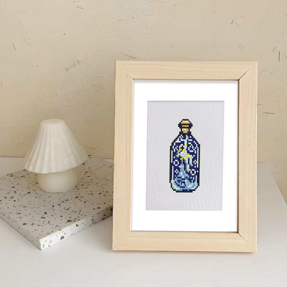 Astronauts and the Moon 12Pcs - Mini Diamond Painting Kit