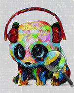 Baby Panda Wearing Headphones Diamond Painting