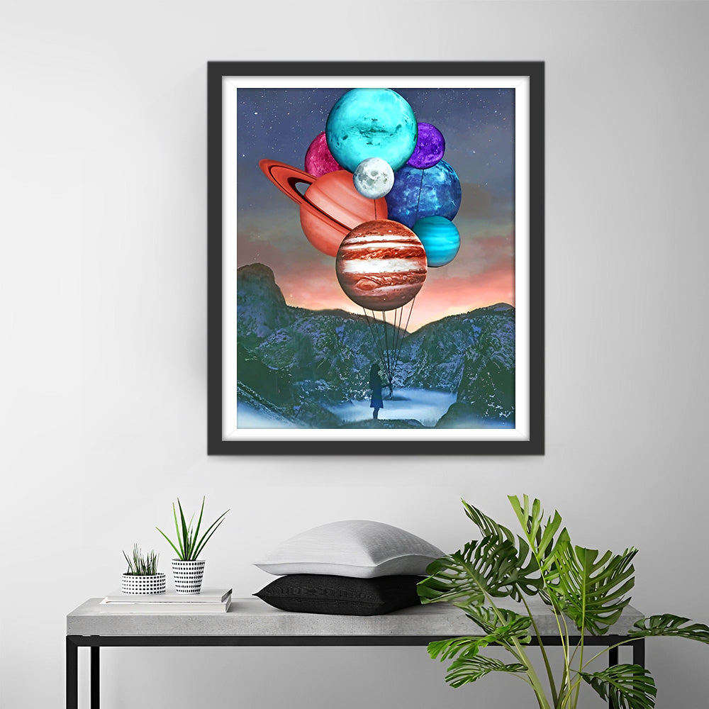 Balloons made of Planets Diamond Painting