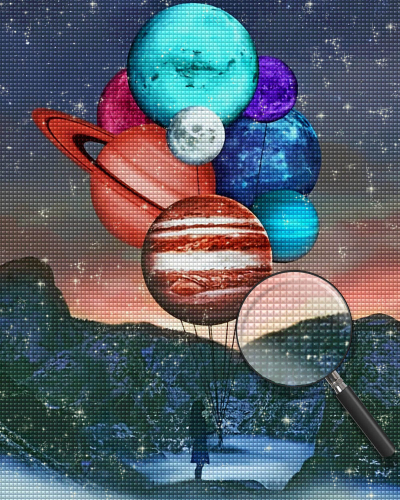 Balloons made of Planets Diamond Painting