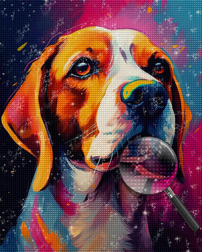 Beagle Portrait Diamond Painting
